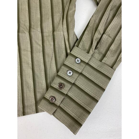 VTG NEW DEADSTOCK tyler. USA Saks Fifth Avenue stripe button up blouse shirt 4 - Picture 3 of 5